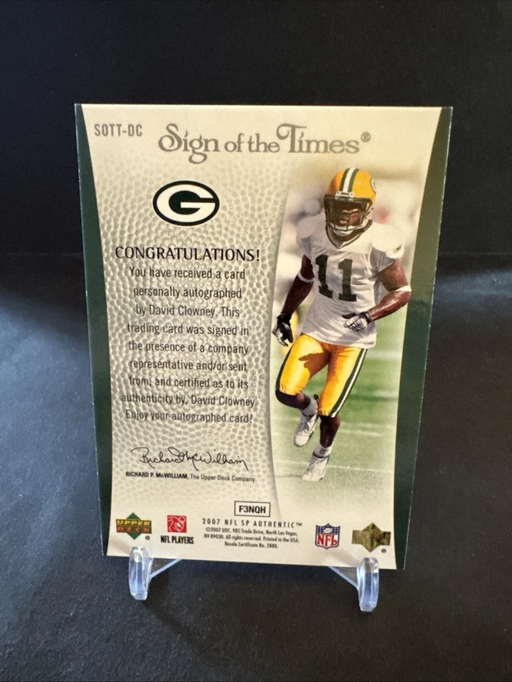 #SOTT-DC David Clowney 2007 UDC SP Authentic Signatures Sign of the Times NM - Image 2 of 2