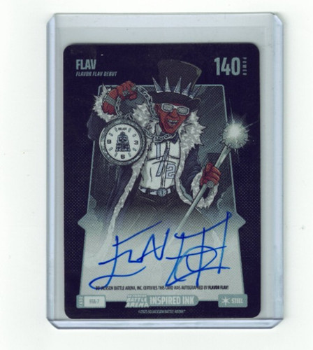 2026 Bo Jackson Battle Arena Flavor Flav ON CARD Auto SSP STEEL RAPPER