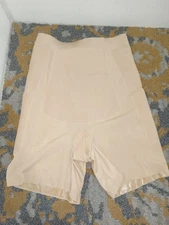 Maidenform High-Waist Girlshort Shaper Sz XL Beige DMS088 Split Cotton Gusset 