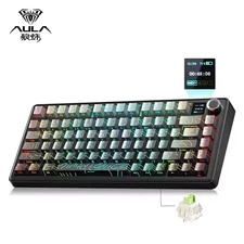 AULA F75 MAX 75% Wireless Mechanical Gaming Keyboard RGB Hot-Swap TFT NEW