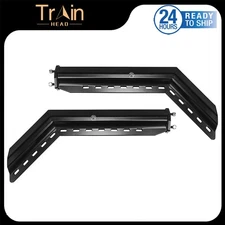 2Pcs Black Angled 30'' Spring Loaded Mud Flap Hanger 2-1/2'' Bolt For Semi Truck