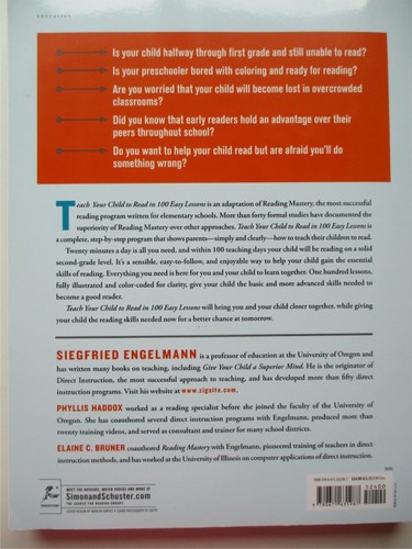 TEACH YOUR CHILD TO READ IN 100 EASY LESSONS Engelmann Book Step-by-Step CLEAN - Picture 3 of 4