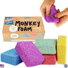 Impresa Monkey Foam 5 Giant Squishy Blocks, Sensory Toys for Kids Ages 3 , Fun