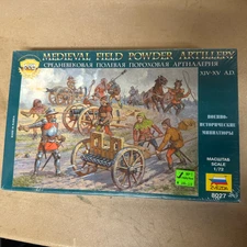 Zvezda 8027 1/72 Scale Medieval Field Powder Artillery XIV-XV AD Plastic Figs