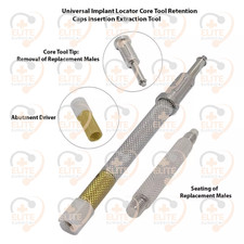 US Universal Implant Locator Core Tool Retention Caps Insertion Extraction Tool