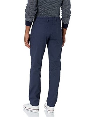 AMAZON ESSENTIALS MEN'S 5-POCKET TWILL GOODTHREADS) SIZE 28W 32L - NAVY BLUE