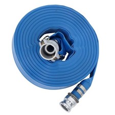 1.5" x 100ft PVC Lay Flat Discharge Hose With Aluminum Camlock C and E Fittings