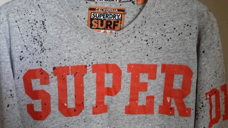 Top manga larga SUPERDRY California SURF Team talla XL gris moteado usado en excelente estado Foto 3 de 4