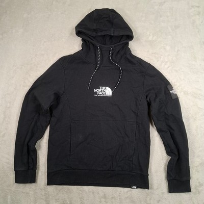 The North Face Hoodie Herren Small Schwarz Pullover Logo Outdoor Freizeit Vintage