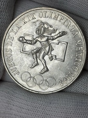 Silbermünze Olympische Spiele Mexiko 1968 25 Pesos