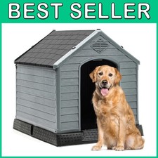 Spacious Pet Shelter with Air Vents and Elevated Floor
