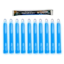 Cyalume 6" Tactical ChemLight - BLUE, 8 Hour (10-Pack)