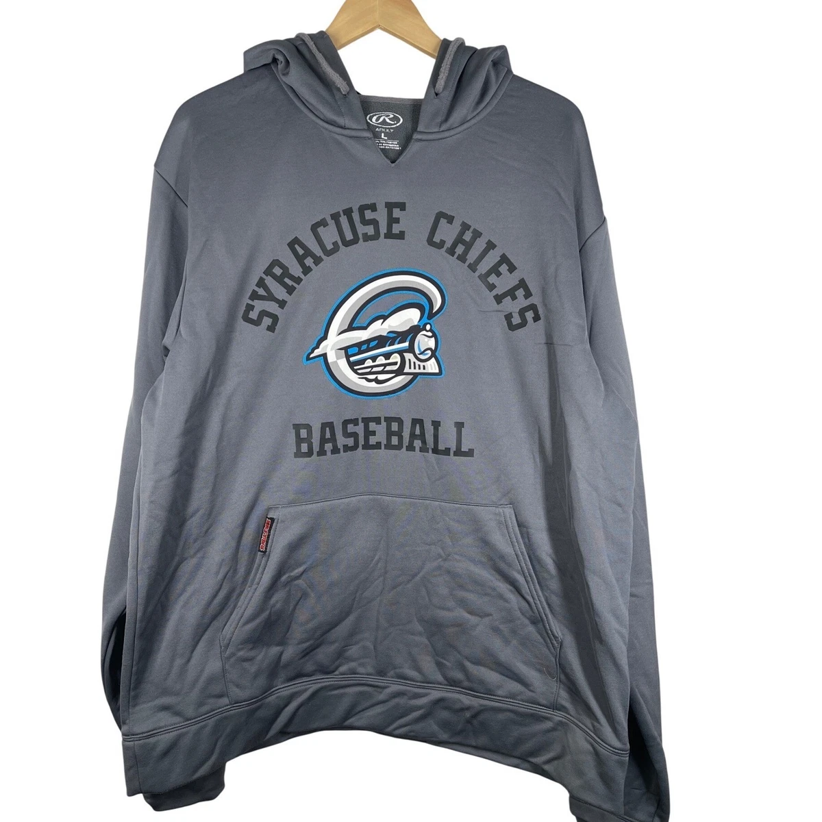 Pull Baseball Rawlings Dugout Homme – Manches Longues – Maille Sweat Bleu/gris – 2XL