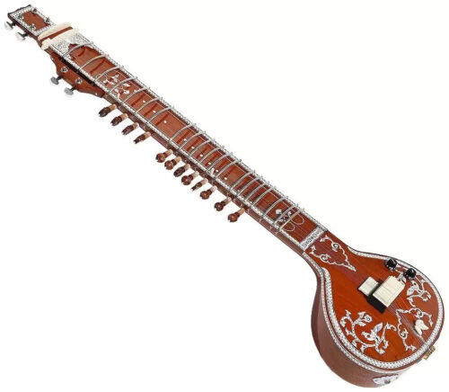 HANDMADE ELECTRIC STRING INSTRUMENT SITAR WOODEN INDIAN HIGH QUALITY WITH BAG