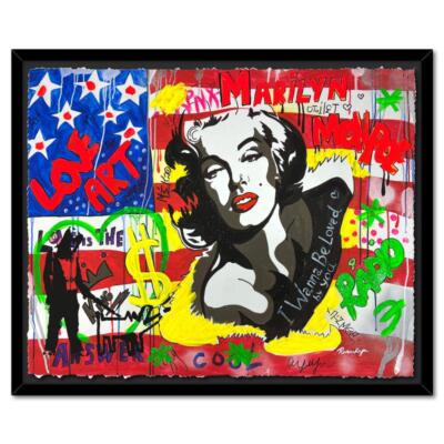 Nastya Rovenskaya ''Show Time'' Framed Unique Mixed Media Hand Signed