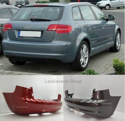STOßSTANGE HINTEN LACKIERT IN WUNSCHFARBE NEU für Audi A3 8P 2008-2012 PDC