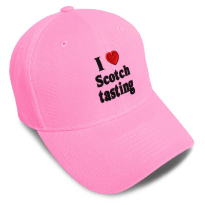 Baseball Cap I (Love) Scotch Tasting Red Heart Hobbies Lovers Scotch Tasting