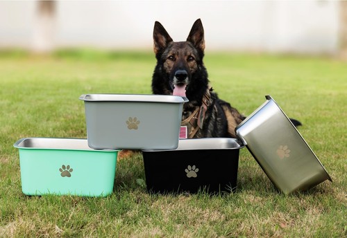 2.5 Gallons 40 Cup Non Slip Stainless Steel Large Dog Water Bowls, Outdoor Me... - Picture 6 of 6