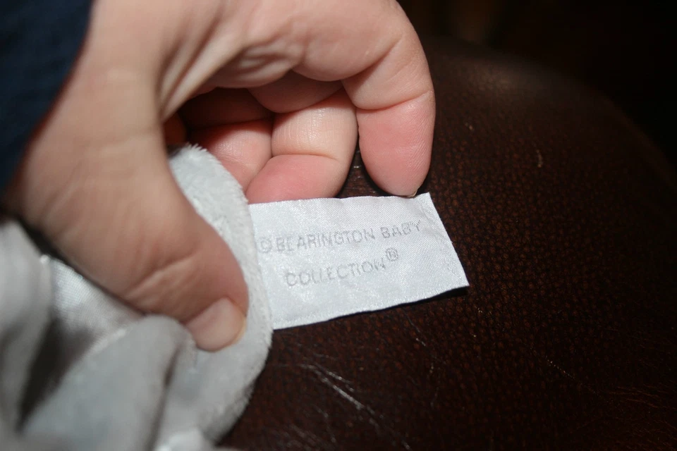 Manta de seguridad Bearington bebé gris elefante Lovey 8" Foto 3 de 4