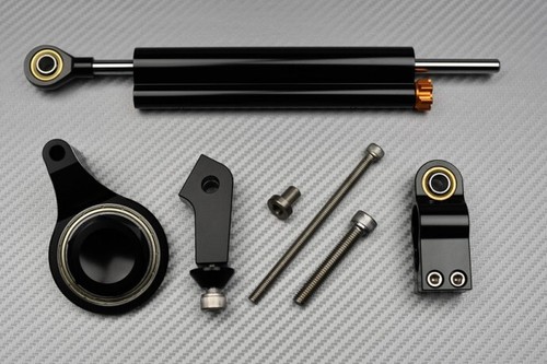 Kit fixation pour amortisseur de direction anodisé NOIR HYPERPRO yamaha YZF600 R6 2012-2016