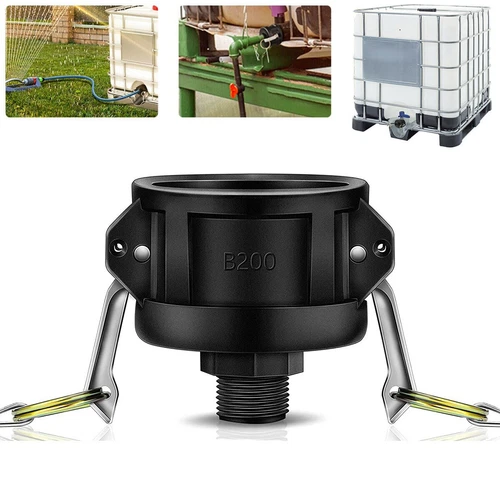 275 330 Gallon IBC Tote Water Tank Drain Adapter 2"Cam Lock for Garden Hose 3/4" - Picture 1 of 12