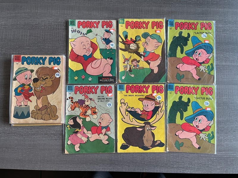 Porky Pig Comic Book Lot - 14 Book Lot - Lower Grade Lot (Dell)