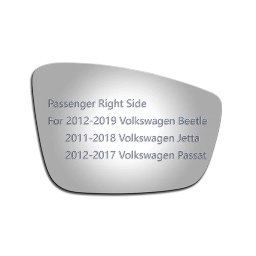 Mirror Glass+Adhesive For 2012-19 VW Volkswagen Beetle Passenger Side RH Convex