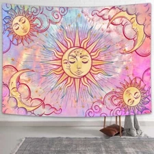 Fantasy Pink Extra Large Tapestry Wall Hanging Art Fabric Astrology Tarot Room 