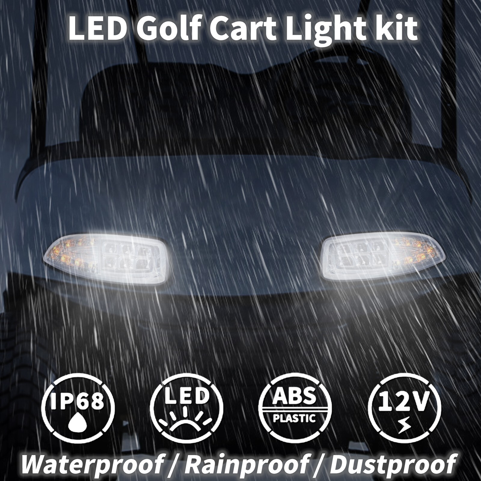 EZGO RXV Golf Cart Light Kit 12V Street Legal Part+Horn Turn Signal Fit 08-15Y