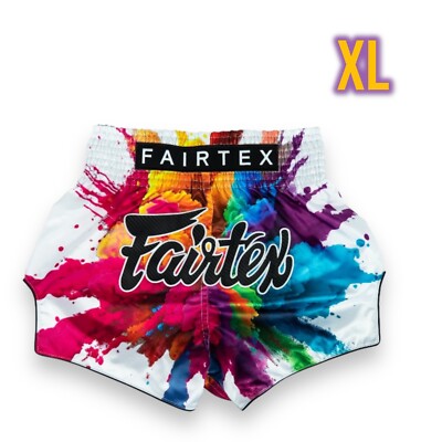 Fairtex Funky Soul Shorts Muay Thai Kick Boxing MMA White BS1939