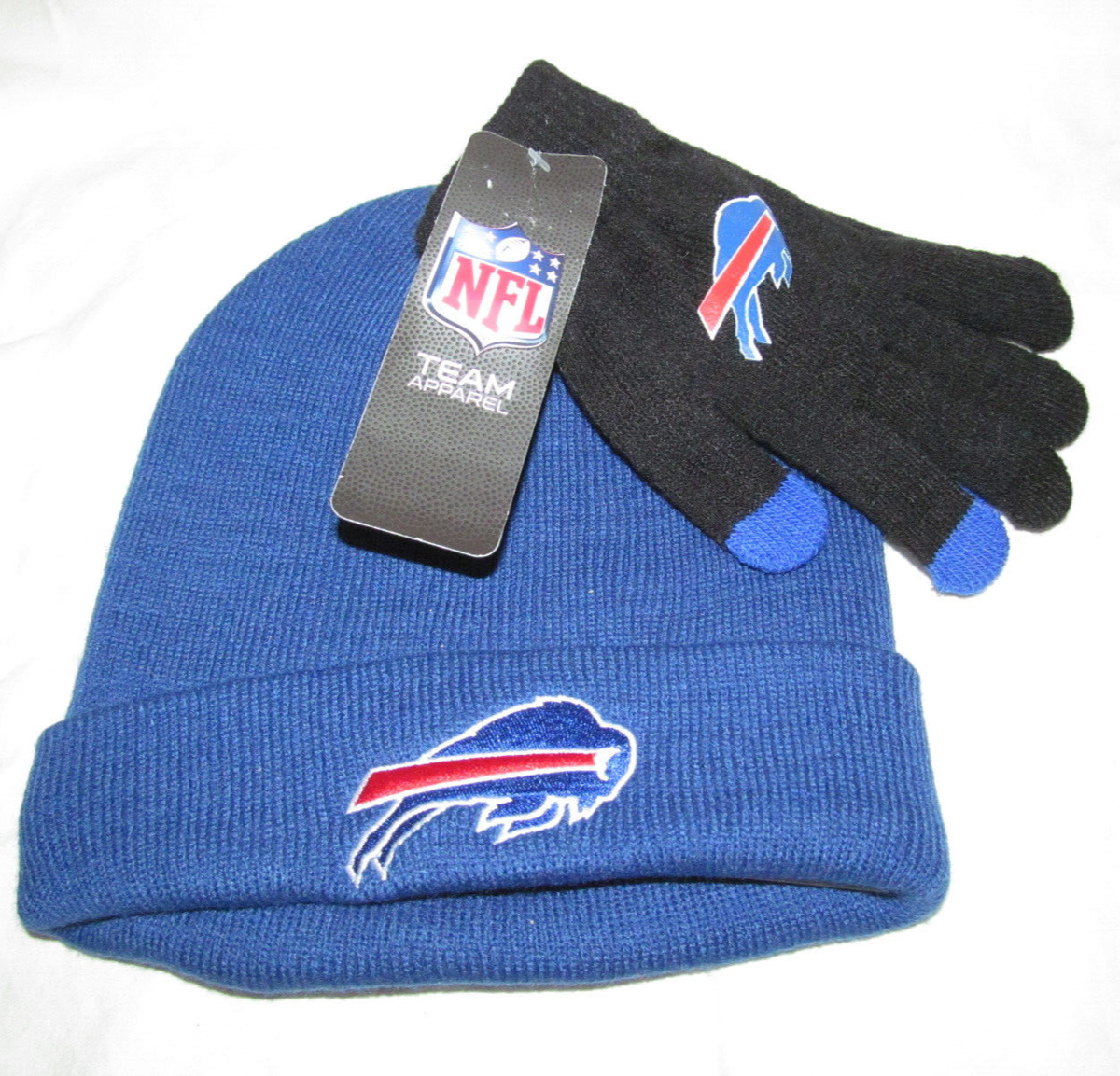 NFL Team Buffalo Bills Winter Hat and Glove Set NEW