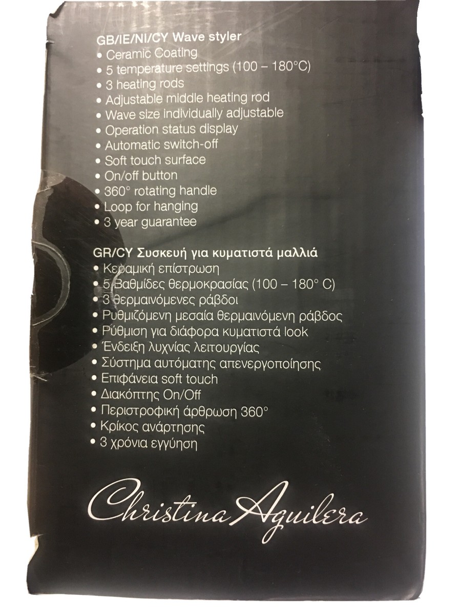 Christina Aguilera Wave Styler Curling Tong Triple Barrel beach