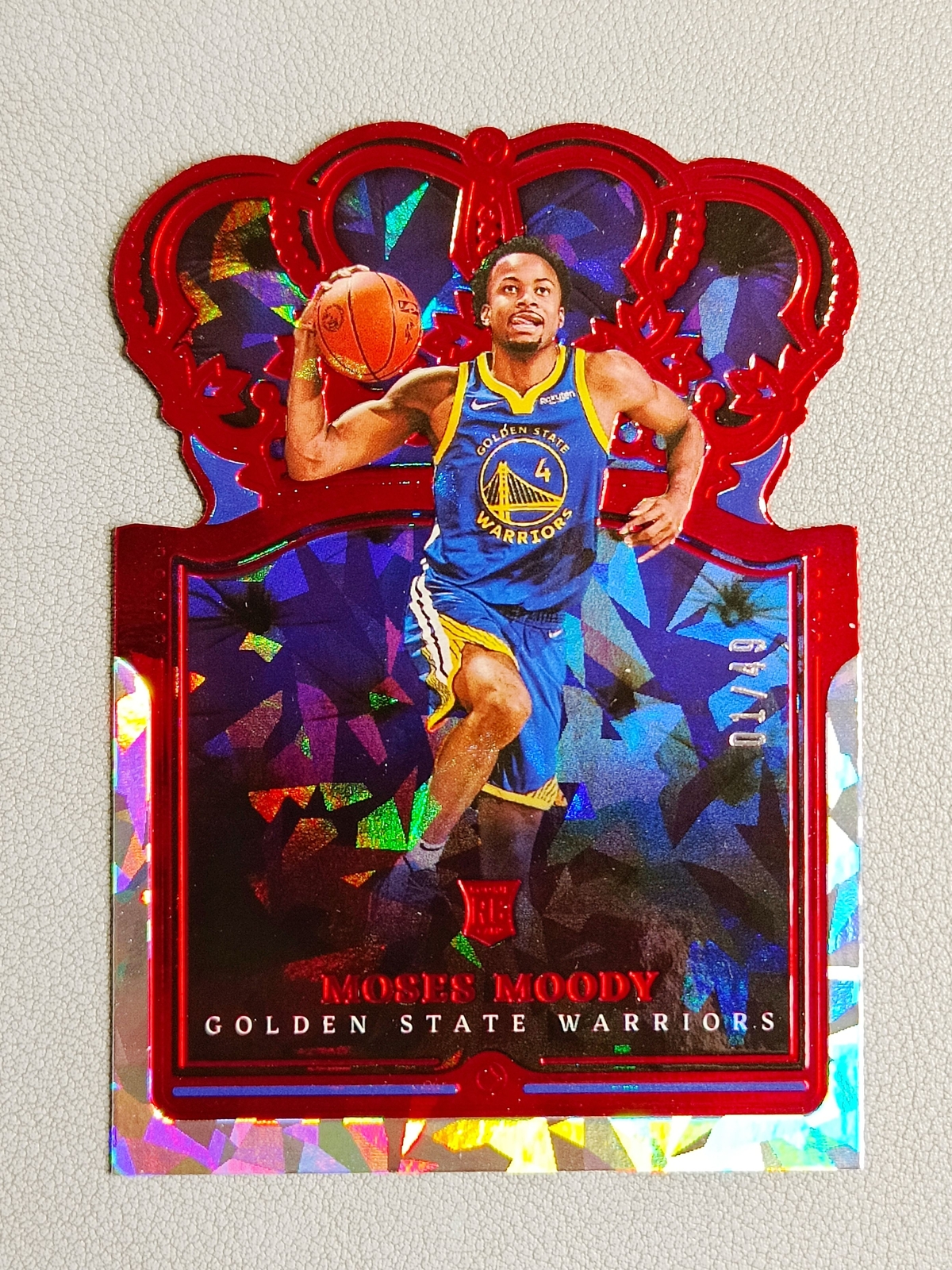 2021-22 Crown Royale Moses Moody 1/49 Red Crystal Rookie RC #91
