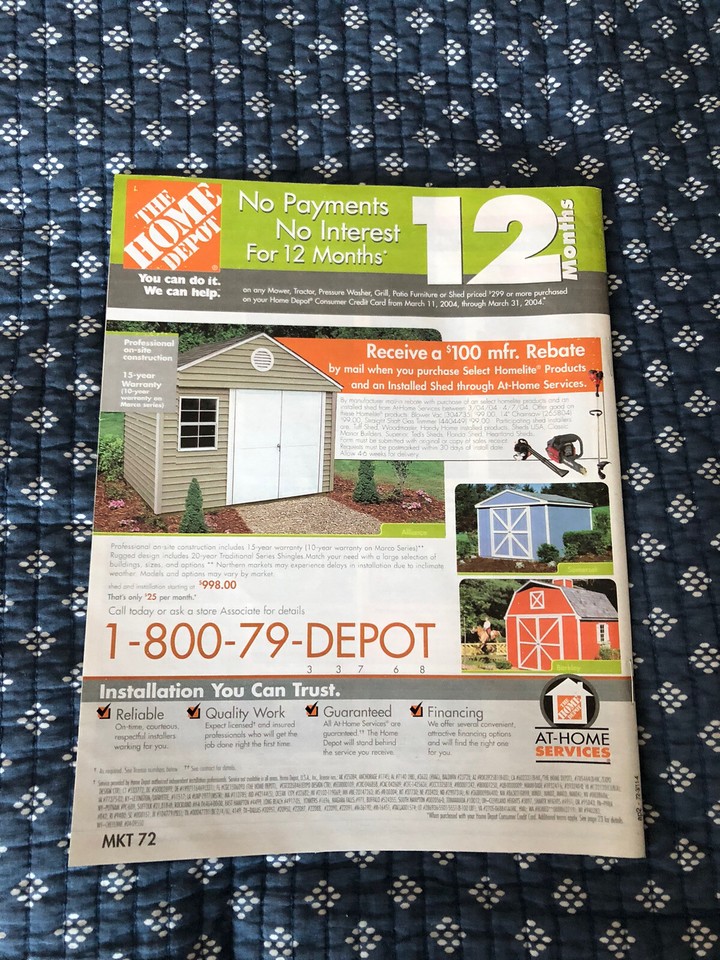 The Home Depot Grand Opening Insert Catalog 62 Pages EXCELLENT eBay