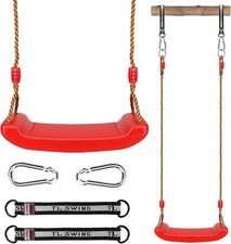 Swing Set Children Swing Plastic Swings with Easy Install Adjustable Rope Safe
