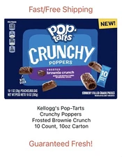 Kellogg's Pop-Tarts Crunchy Poppers Frosted Brownie Crunch 10 Count, 10oz Carton