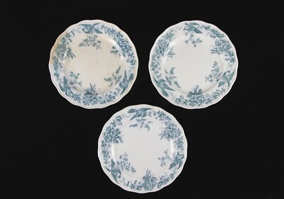 Vintage porcelain plate INDIANA B.W.M & C England Old plate (3 pieces)