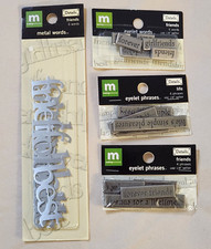 NEW Lot Making Memories Details Metal Eyelet Words Phrases FRIENDS LIFE -A
