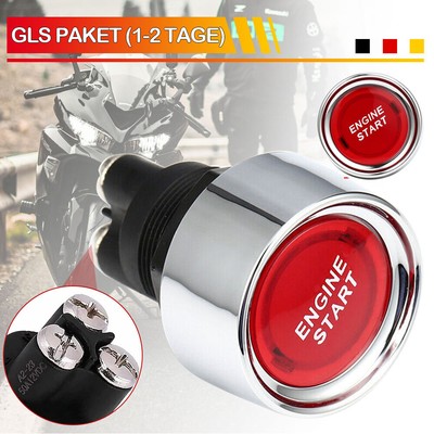 1x Rot Universal Automotor Startknopf Zündschalter Zündung Starter 12V/24V 50A