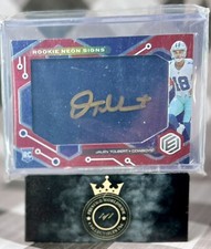 Jalen Tolbert 2022 Elements Rookie Blue Neon On Card Auto /50 #RNS-JT Cowboys
