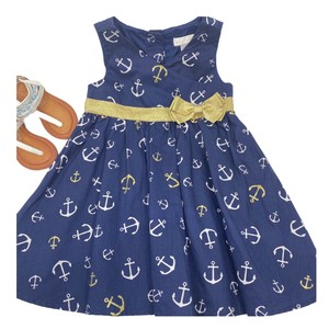 navy blue frock for baby girl