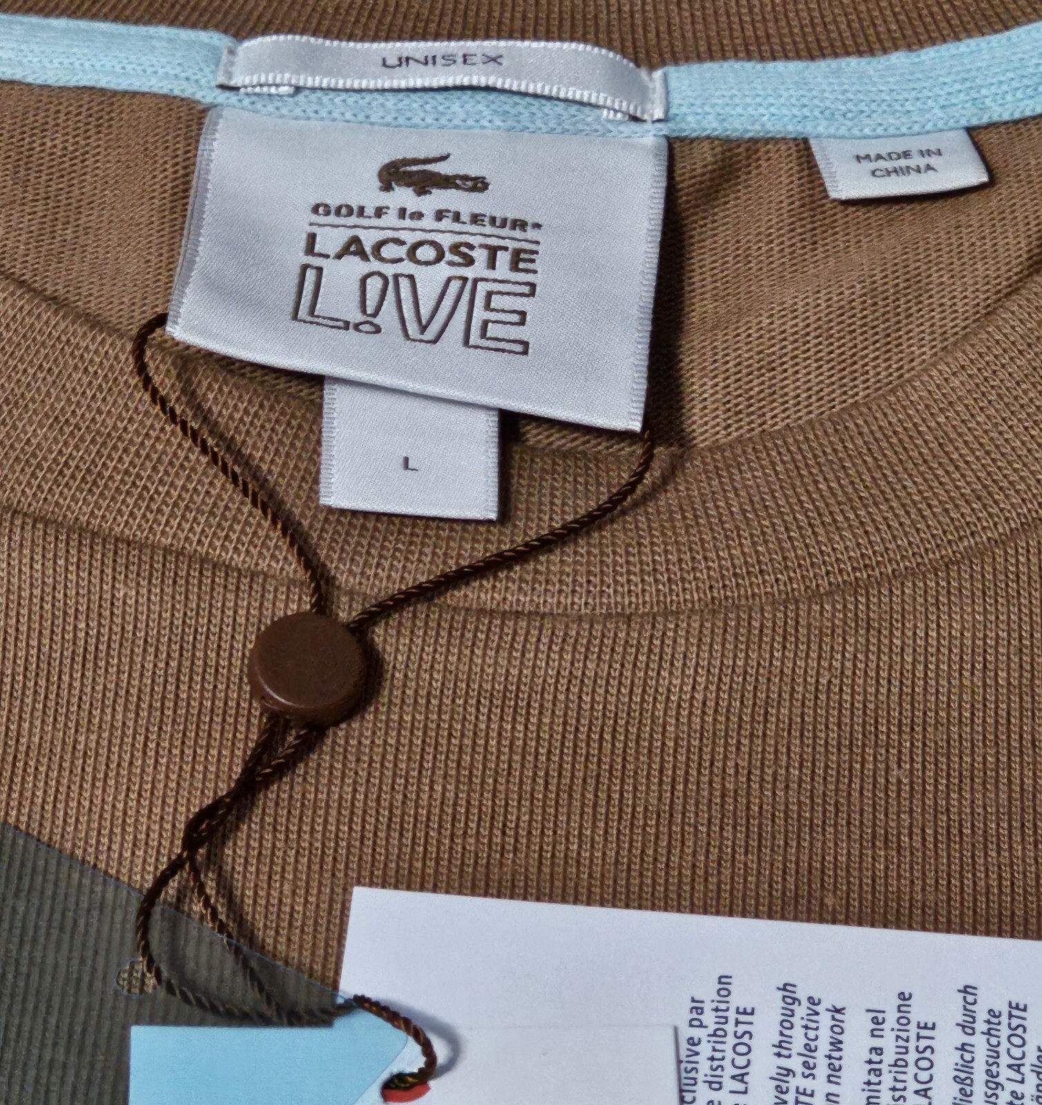 NWT Lacoste x Golf Le Fleur Limited Edition Loose Fit Colorblock T-shirt Size L