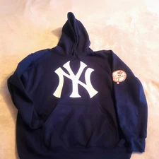 New York NY Yanks Navy Blue Sweatshirt Hoodie Baseball Pullover Unisex New