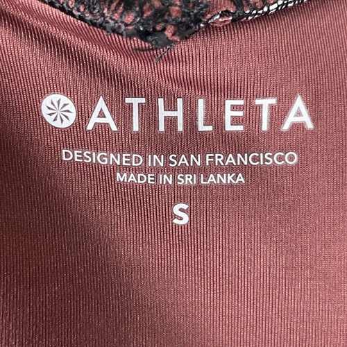 Athleta One Piece Swimsuit Size S Brown Black Padded Resort Beachwear - Picture 7 of 7