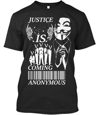 Vendetta Justice Is Coming T-Shirt Made in the USA Size S to 5XL