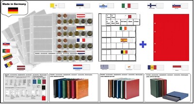 5-MÜNZHÜLLEN-4x-Euro-Kursmünzensätze-+-24-Flaggen-Set-ZWL-R-LOOK-1-7395-4