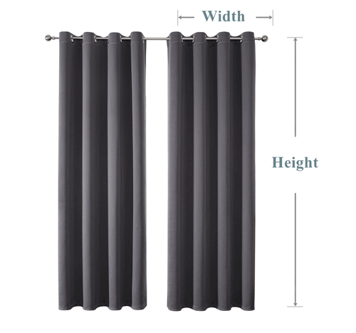 2X Blockout Curtains Blackout Window Curtains Draperies Pair Eyelet for Bedroom - Bild 17 von 54