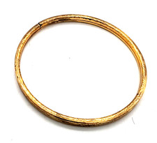 Gold Bangle Baby Child Bracelet l S 1/20 12K GF Engraved Design Small Vintage
