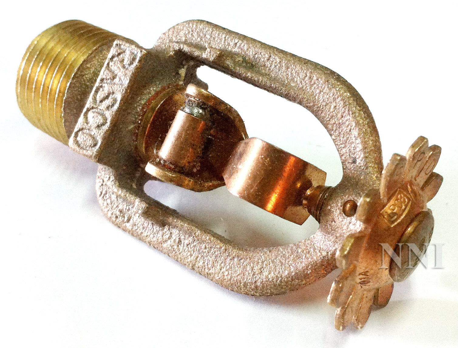 165*F Fusible Link Brass Pendent Sprinkler, Rasco Reliable Model G, 1/