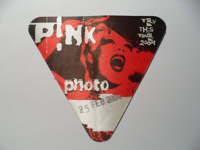 Pink P!nk Fotoausweis Ticket 2004 Try This Tour Aufkleber Hannover N684